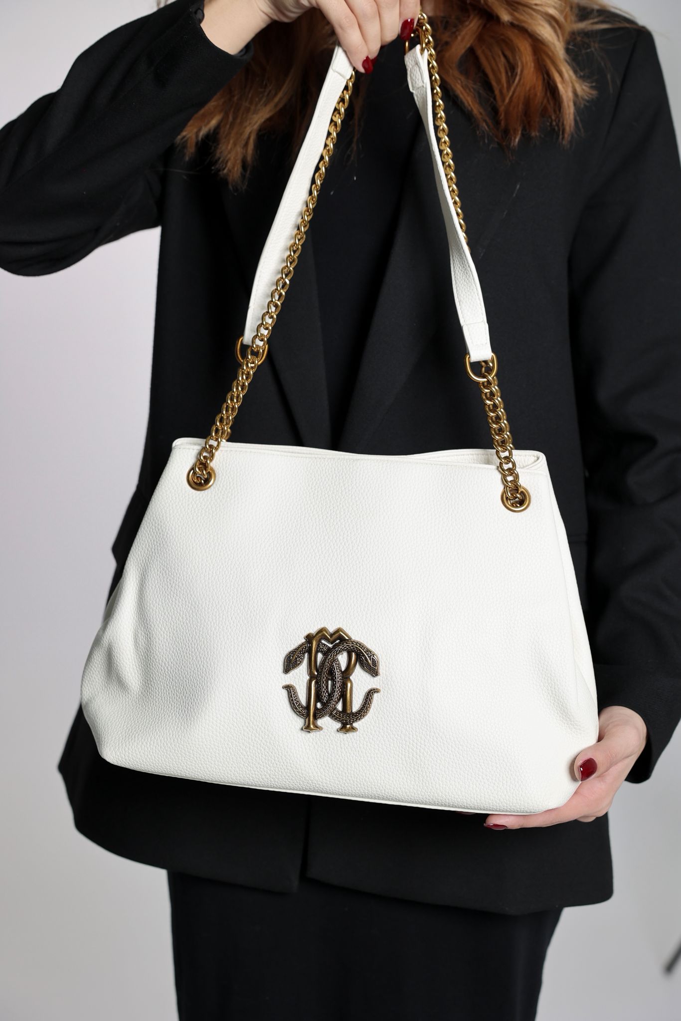 شنطة Roberto Cavalli باللون الابيض