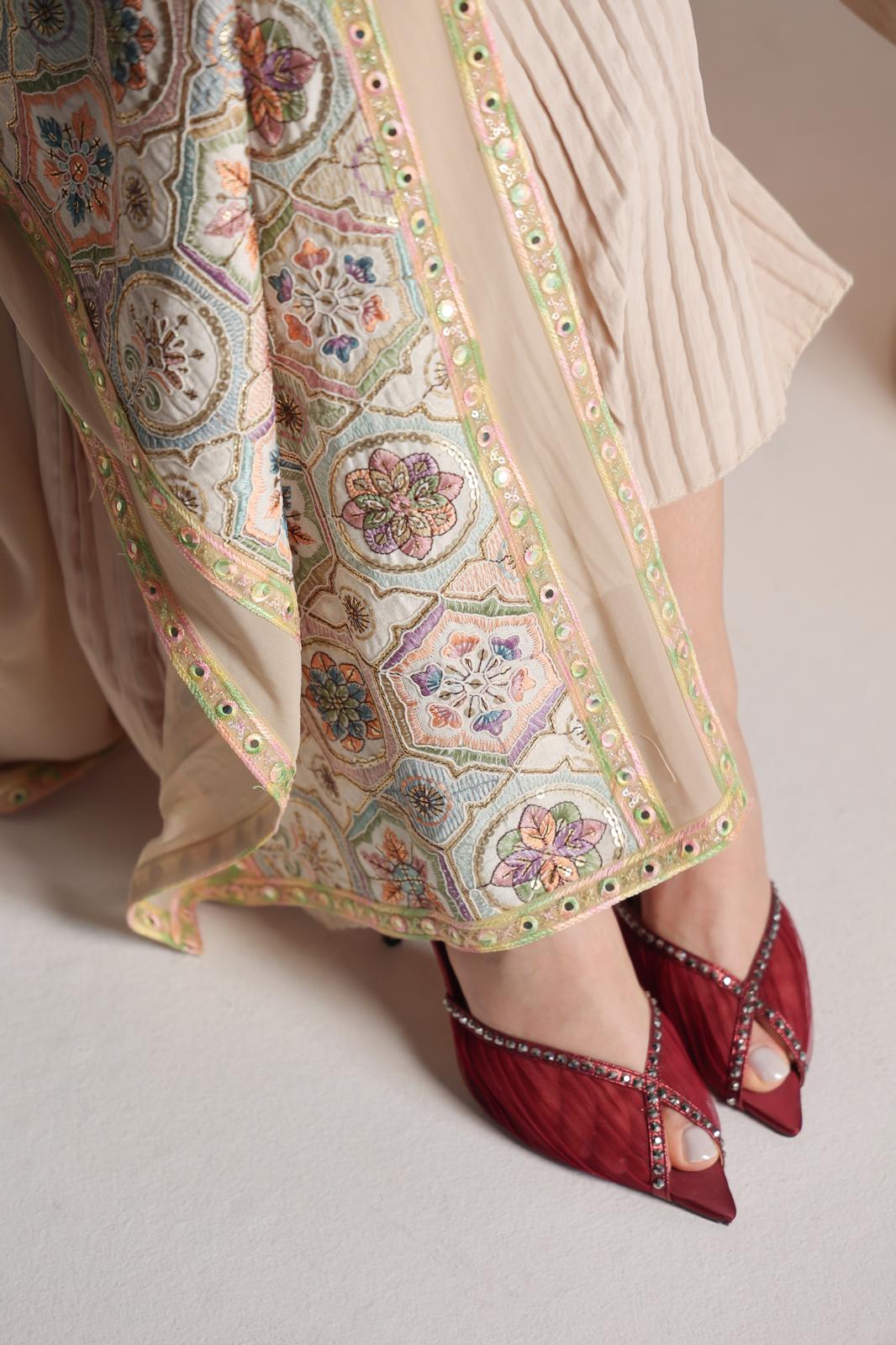 هيلز باللون الخمري بارتفاع 9 سم